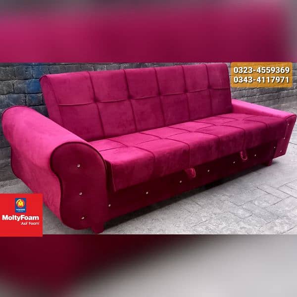 Molty double bed sofa cum bed/dining table/stool/Lshape sofa/chair 15