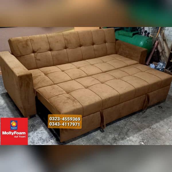 Molty double bed sofa cum bed/dining table/stool/Lshape sofa/chair 8