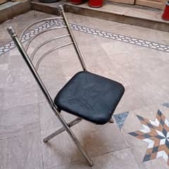 FOLDING CHAIR OF STEEL#BLACK CUSHION