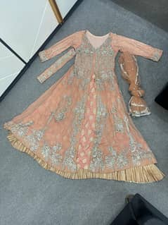 light peach color full heavy maxi with ada work 0