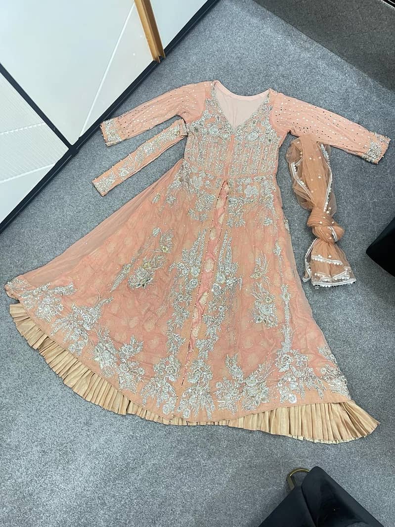 light peach color full heavy maxi with ada work 4