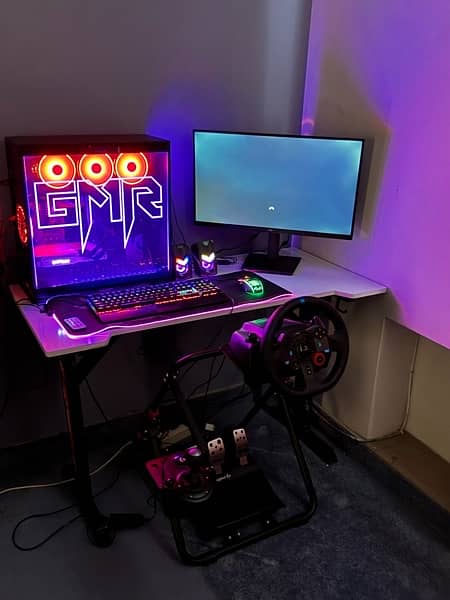 Ryzen 5 5600 and RTX 3070 Gaming PC(with steering handbrake & monitor) 1