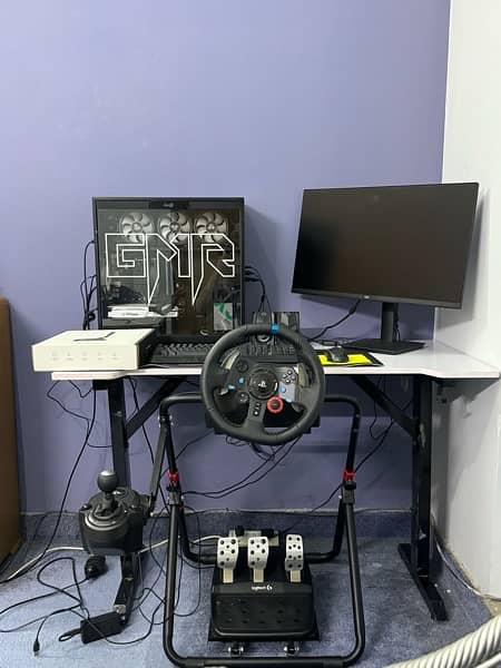 Ryzen 5 5600 and RTX 3070 Gaming PC(with steering handbrake & monitor) 3