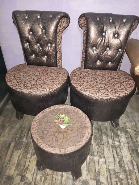 Room Chairs with side table 3