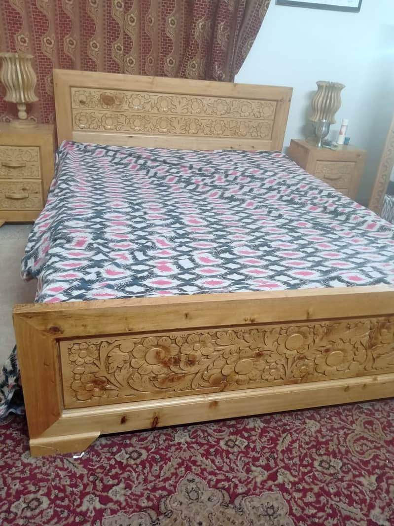 Bed set / Sofa with table/Deodar cidrus /diyar wood/all room furniture 1