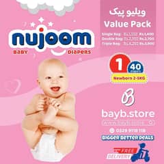 nujoom 1 size diaper for sale