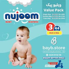 nujoom diapers size 3- MIDI