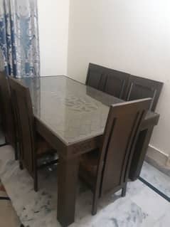 Dining table with 6 chairs