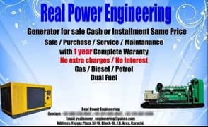 Generators , industrial Generators for sale in Pakistan , Real Power