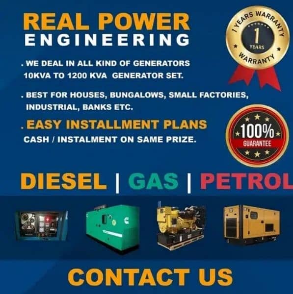 Generators , industrial Generators for sale in Pakistan , Real Power 3