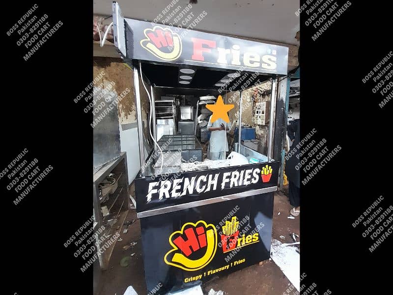 fries burger bunkabab fast food food cart counter kiosk stall cabin 6