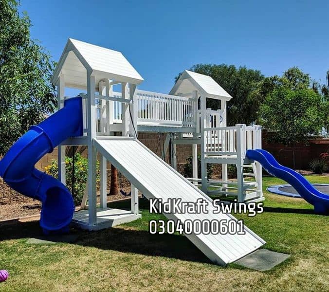 kids Slide/Swings/Kids rides/jhula/Spring rider/jungle gym/gazebo/bar 9