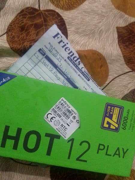 Infinix hot 12 play for sale one year used only 5