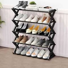 5 layers X-Type shoe Foldable  organizer