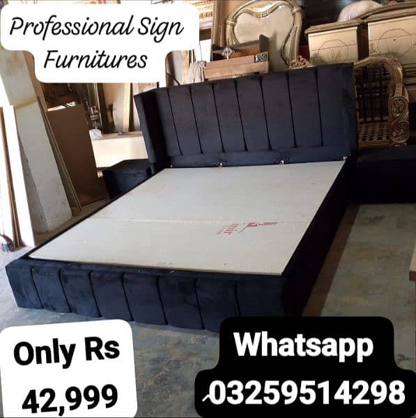 King Size Bed With 2 Side Table's 2