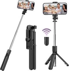 Blukar Bluetooth Selfie Stick Tripod, 4-in-1 Expandable Selfie Stick