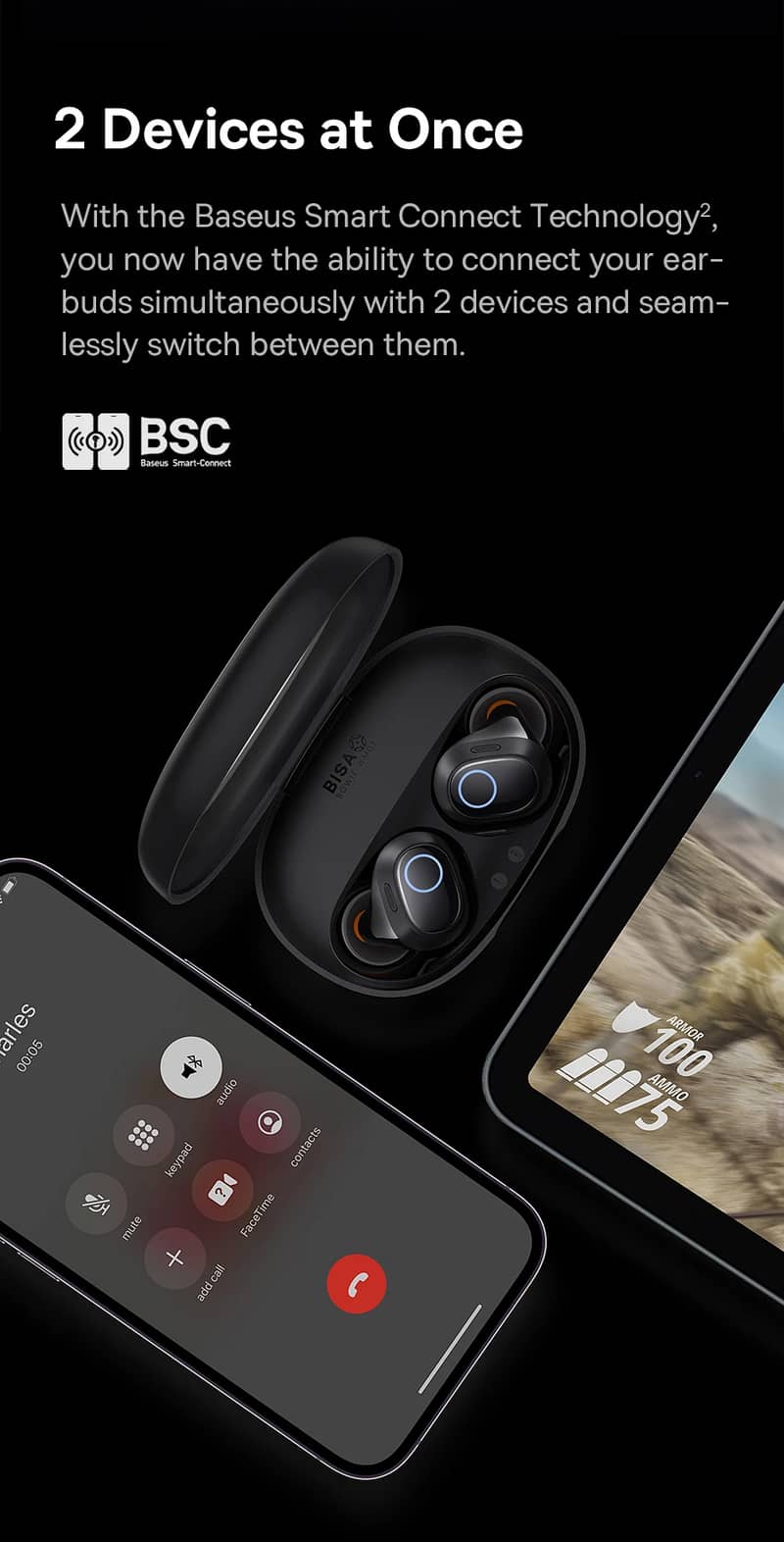 Baseus Wm01 / Wm02 Plus / Wm03 Encok Twin Wireless Earphones Original 14