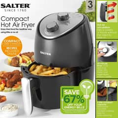 Original Salter Brand Compact Hot Air Fryer - 4.0 Liter Capacity