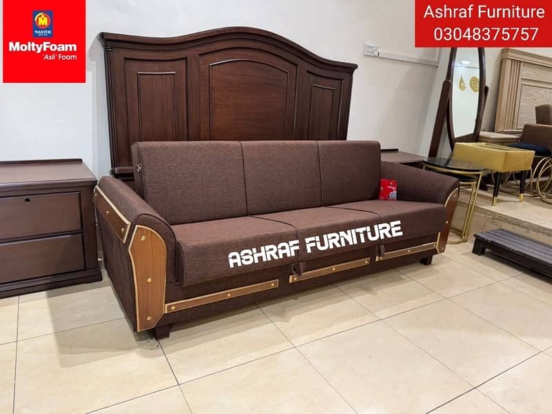 Double bed/Sofa cum bed/Double cumbed/Sofa/L Shape/Combed. 03048375757 18