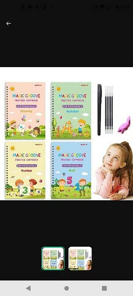 pack of 4 magic book with 10 refills 1