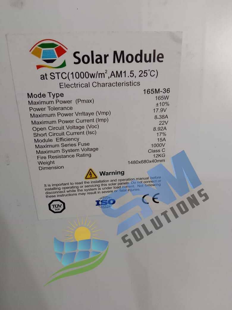 Original Solar Module Mono 165W-36Cells available for sale. 6