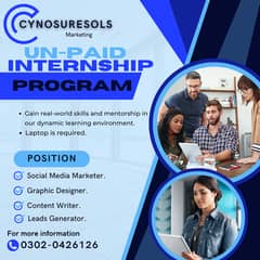 Join CynosureSols' Unpaid Internship Program – Shape Your Future with