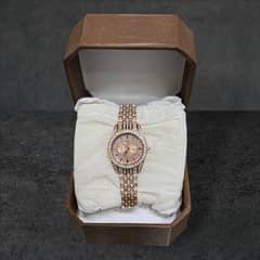 Diamond stones watch for ladies