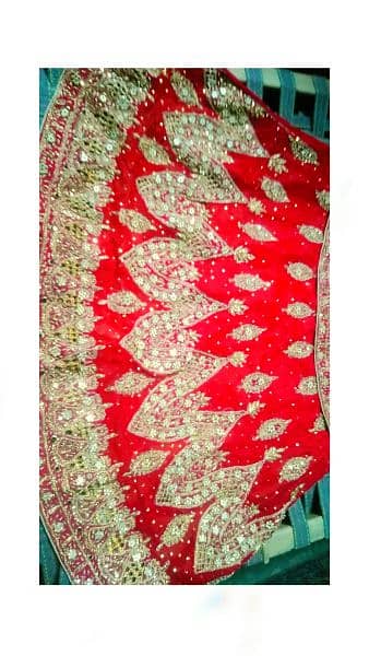 red lehnga  hand made work fresh condition contact 03449802619 1