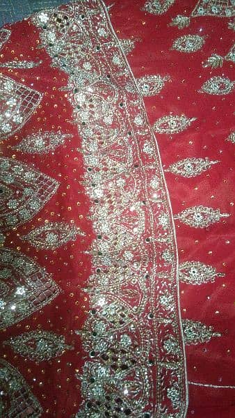 red lehnga  hand made work fresh condition contact 03449802619 6