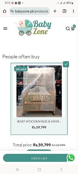 Baby Cots with Swing 1