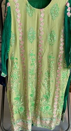 Large size Pista + Dark green Fancy 3 piece suit 0