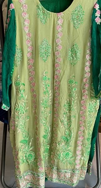 Large size Pista + Dark green Fancy 3 piece suit 0