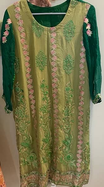 Large size Pista + Dark green Fancy 3 piece suit 5