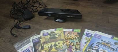 xbox 360 Kinect sensor with 6 games