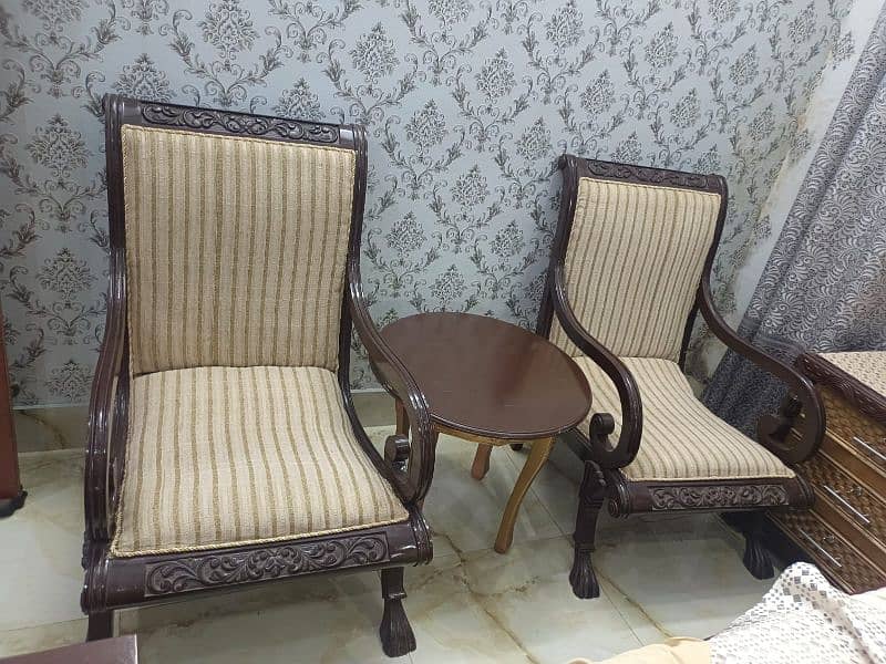 Chaire  set Coffe set brand New No used pure wood 1