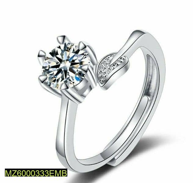 Cubic zirconia Ring Adjustable 2