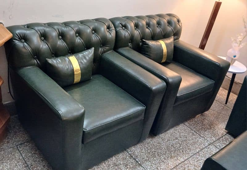 New 7 seater luxury leather sofa set with coffee table 1