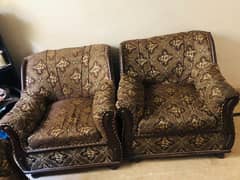 5 seater Sofa Set brown colour