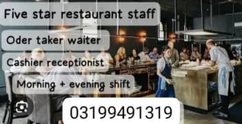 Restaurant order taker cashier Host waiter required