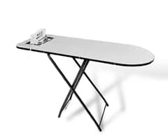 Foldable and adjustable iron table stand.