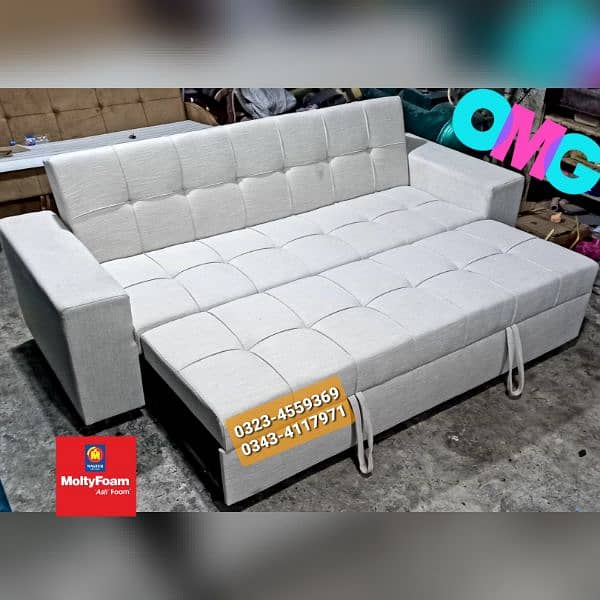 Molty double bed sofa cum bed/dining table/stool/Lshape sofa/chair 15