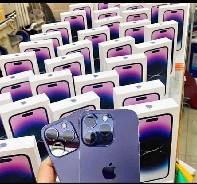 IPHONE 14PRO MAX 128GB J. V (SIM LOCKED) PURPLE/BLACK/ PAPER KITS 1