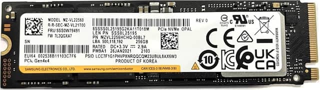 New Samsung 9A1 WD128GB 256GB 512GB SSD M2 2230 2280 PCIe Gen4 x4 NVMe