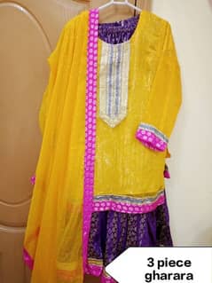 Gharara mehndi dress ready to wear.