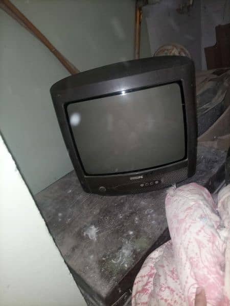 Philips 14 inches TV & Echoilnk Receiver & Dish 1