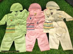 3 Pcs New Born Baby Suit (Pack of 3)