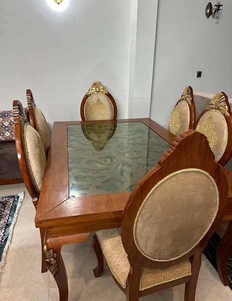 6 seater Dining table/ wooden dining table/ 6 chairs / wooden table 3