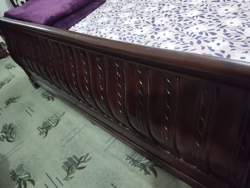 Unused King size double bed with two Side tables and Dressing table. 10