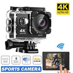 4K Ultra HD Action Camera - 30M Waterproof, 170° Wide Angle Lens, WiFi