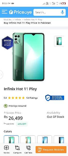 new panal from original Infinix 4